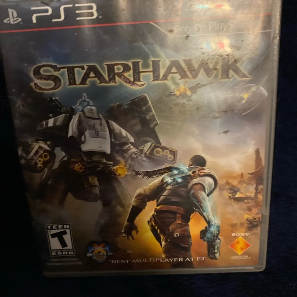 Sony PS3 Game Cases with Starhawk and MotorStorm Covers - Black